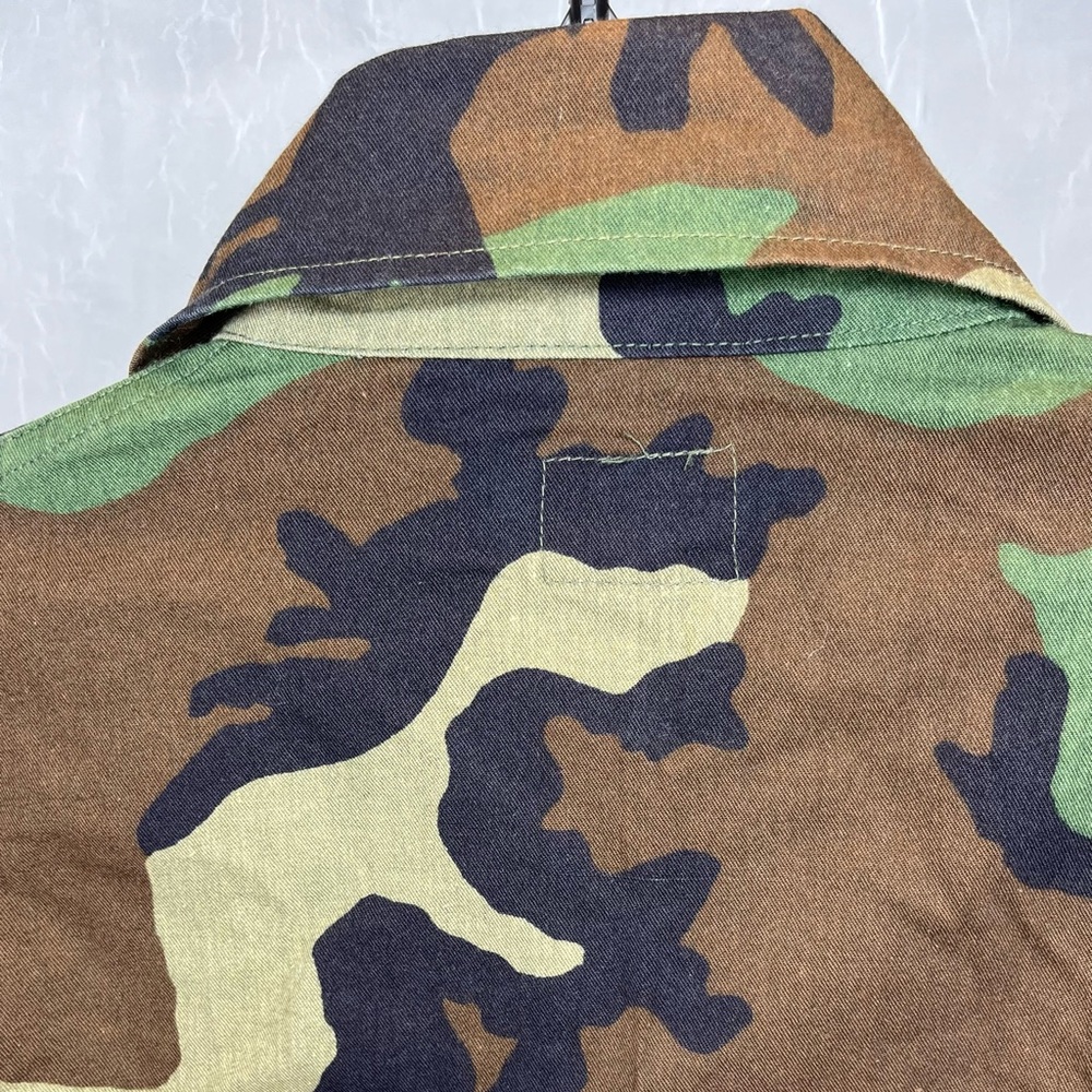 Vtg US Army Issue Combat Woodland Camouflage Field Jacket Coat Mens Small Long - Picture 13 of 13